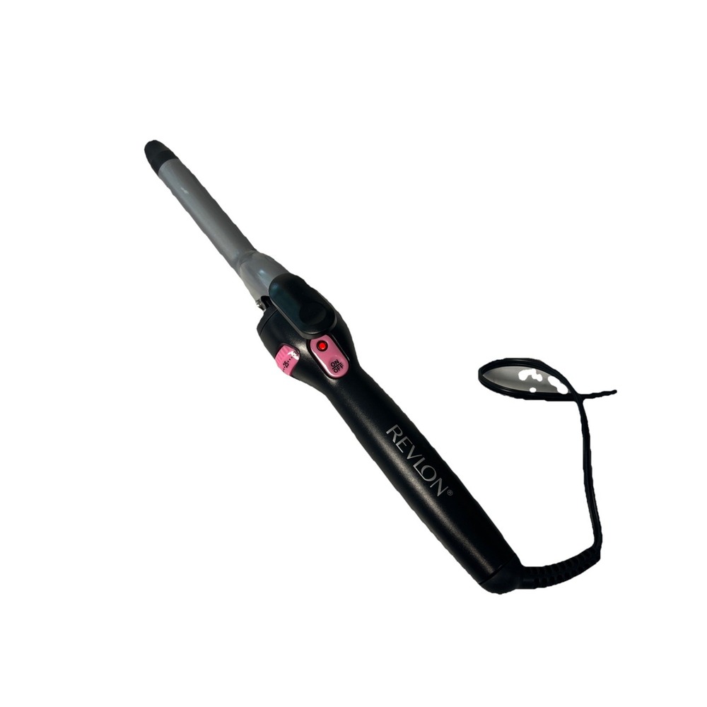 Revlon 3/4" Barrel Ceramic Curling Iron Pink Black 400 HEAT